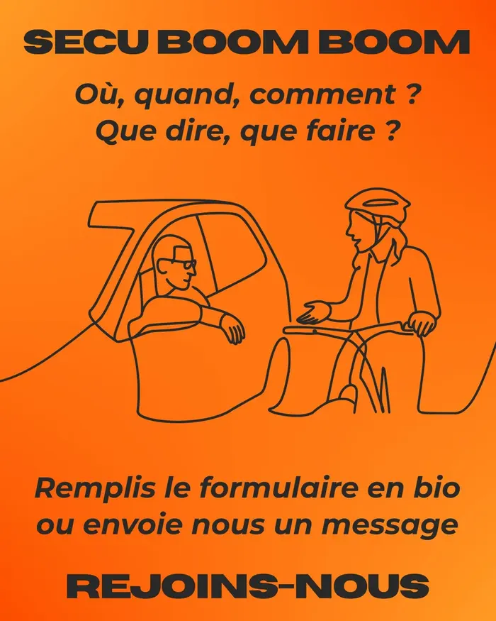 Sécu boom boom : où, quand, comment, que dire, que faire ? Remplis le formulaire en bio ou envoie nous un message. Rejoins-nous ! 